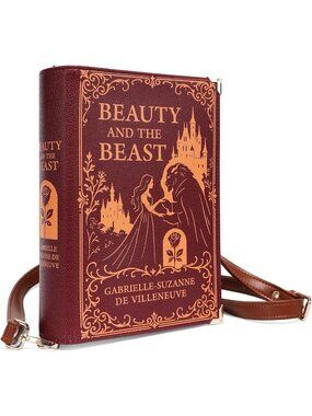 Chic Burgundy Crossbody Bag for Book Lovers - Fairy Tale Clutch & Gift Idea